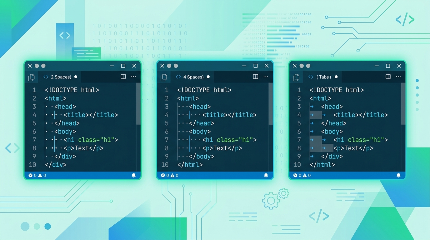2 Spaces, 4 Spaces, or Tabs? The HTML Indentation Debate Settled (With Data)